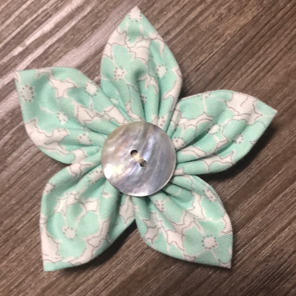 Handmade Vintage Fabric Flower Hair Clip